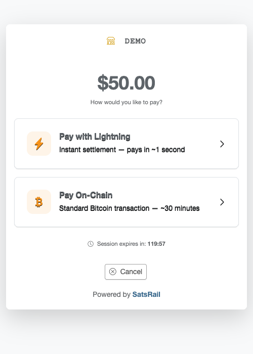 Embedded - Select payment method